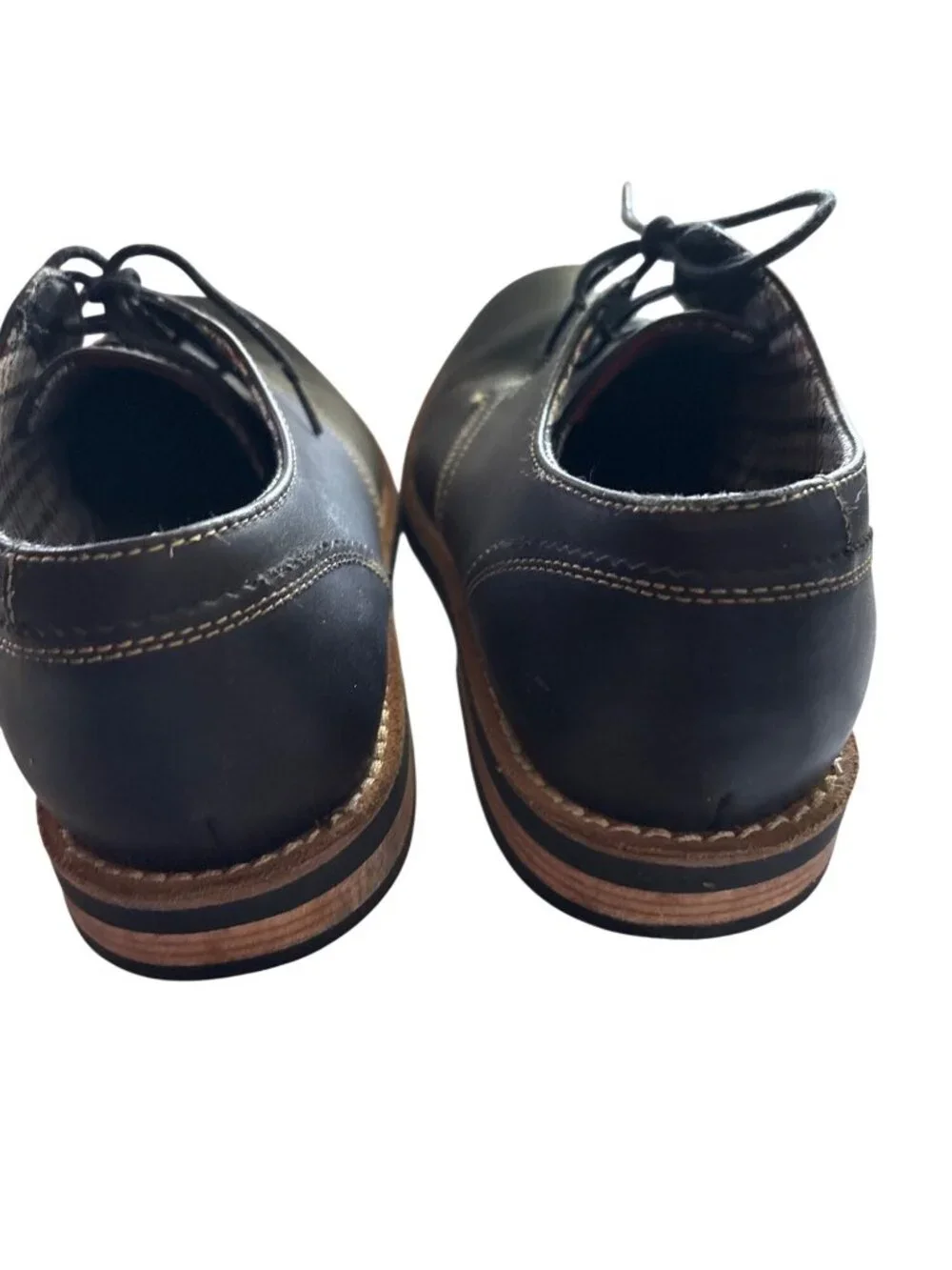 Original Penguin Black Leather Lace-Up Oxford Shoes For Men Size 11